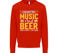 Felpa Per Bambini Country Music E Beer That's Why I'm Here