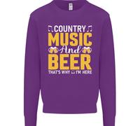 Felpa Per Bambini Country Music E Beer That's Why I'm Here