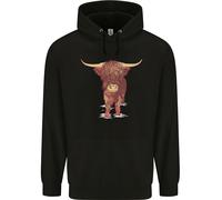 Felpa Per Bambini Highland Cattle Cow Scozzese