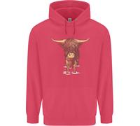 Felpa Per Bambini Highland Cattle Cow Scozzese