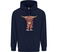 Felpa Per Bambini Highland Cattle Cow Scozzese