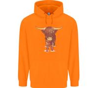 Felpa Per Bambini Highland Cattle Cow Scozzese