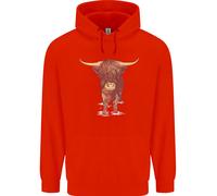 Felpa Per Bambini Highland Cattle Cow Scozzese