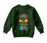 Felpa per bambini Kings Of Land Dinosaurs Animals maglione grafico per...