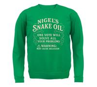 Felpa Per Bambini Nigel's Snake Oil Reform - Nigel Divertente Elezione PM