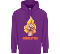 Felpa Per Bambini Pixelata Rivoluzione Anarchia Anarchico 99%