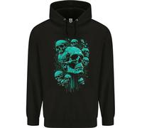 Felpa Per Bambini Skull Time Gothic Heavy Metal Rock Music Biker