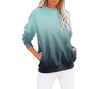 Felpa per le donne Gradiente Felpe senza cappuccio Uomo di Grandi dimensioni Coppia di Moda Brand Maglione Manica Lunga per le Donne Autunno Maglioni Donna Felpe Casual, Grigio-3, S