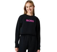 Felpa per ragazze Björn Borg Oversized Cropped - black beauty - Nero (152 cm)