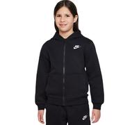 Felpa per ragazze Nike Kids Club Fleece Full-Zip - black/white - Nero (S)