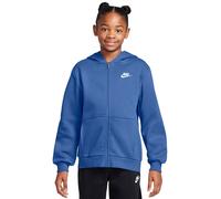 Felpa per ragazze Nike Kids Club Fleece Full-Zip - comet blue/white - Blu (L)