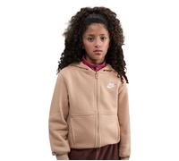 Felpa per ragazze Nike Kids Club Fleece Full-Zip - hemp/white - Marrone (L)