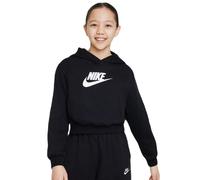 Felpa per ragazze Nike Sportswear Club Fleece Crop - black/white - Nero (XS)