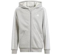 Felpa per ragazzi Adidas Kids 3 Stripes Full-Zip Hoodie - grey - Grigio (140 cm)