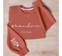 Felpa personalizzata con numero, top rosso mattone - Felpa personalizzata, felpa con il tuo testo, felpa con testo sportivo personalizzato, stampata personalizzata, adatta per l'autunno, il raccolto,