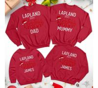 Felpa personalizzata Lapponia Christmas Crew Babbo Natale papà mamma...