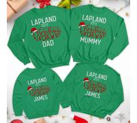 Felpa personalizzata Lapponia Christmas Crew Babbo Natale papà mamma...