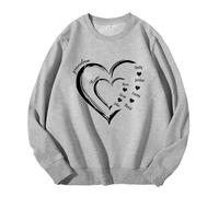 Felpa Personalizzata Mamma Felpa Personalizzata Mamma Nonna con Nome di Famiglia, soprannome Personalizzato Cuori Camicia Pullover con Cappuccio per Nonna Festa della Mamma Natale Compleanno