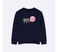 Felpa Personalizzata Per Bambini Stampata In Francia. Colore Blu Marino.