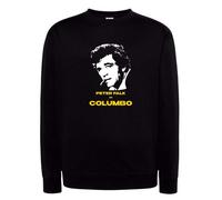 Felpa Peter Falk as Columbo volto tenente Colombo tv Nera cappuccio o girocollo