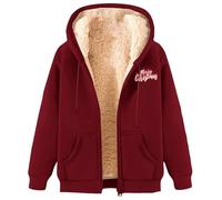 Felpa Pile Donna con Zip E Cappuccio Invernale Caldo Cerniera Hoodie in Sherpa Morbido Tinta Unita Sweatshirt Pesante Teddy Comoda Autunno Sportiva Giacca Fine Fleece Casual Felpe Trekking Classic