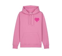 Felpa ' Pink Heart ' Uomo Watapparel XXL rosa / rosso sangue