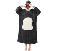 Felpa Plaid con Cappuccio Animale Coperta Portatile Unisex Coperta Indossabile Donna Oversize Plaid con Maniche Uomo, Stile 2., Taglia unica