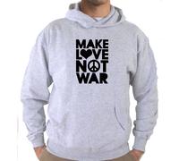 Felpa Politic KJ132 Make love not war Fate l'amore non fate la guerra