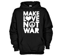 Felpa Politic KJ132 Make love not war Fate l'amore non fate la guerra