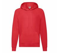 Felpa Primavera Estate Autunno Fruit of The Loom Lightweight Rossa taglia S