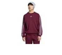 adidas - Essentials 3-Stripes Fleece Sweatshirt - Maglione L rosso