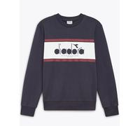 Felpa pullover girocollo UOMO Diadora Blu Rosso CREW LOGO Pullover Lifestyle