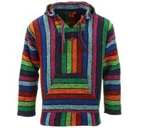 Felpa Pullover Hoody Rainbow In Juta Messicana Riciclata Baja Jerga
