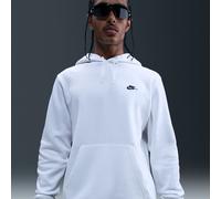 Felpa pullover in fleece con cappuccio Nike Club - Uomo - Bianco XS