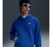 Felpa pullover in fleece con cappuccio Nike Club - Uomo - Blu XXL