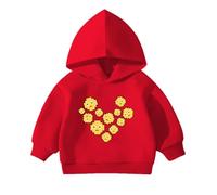 Felpa Ragazza 16 Anni - con Cappuccio E per da Indossare Tutti I Giorni E per La Scuola - con Stampa A Cartoni Animati Design A Maniche Lunghe per età 1-6 Perfetta per Le attività (Red 4-5 Years)