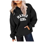 Felpa Ragazzo 11 Anni - Bambini E Bambine A Maniche Lunghe con Stampa A Lettere con Cappuccio Pullover Bambini Piccoli Inverno Caldo Maglione Top 3 14 Anni (Black 7-8 Years)
