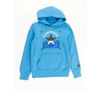 Felpa ragazzo bambino invernale Converse 9CG186-BLL azzurro-nero-bianco