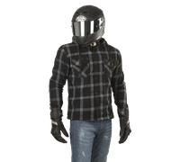§Camicia con Cappuccio Richa Lumber Nero-Grigio§