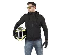 Richa Titan Core Felpa con cappuccio e zip da moto, nero, taglia S per maschi