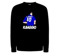 Felpa Roberto Baggio calciatore Italia 94 nera felpata Girocollo o con Cappuccio