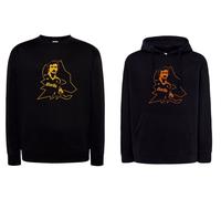 Felpa Roberto Pruzzo Bomber 9 cappuccio o senza giocatore Lupa romanista nera