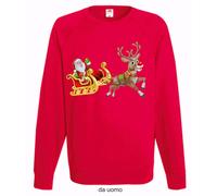FELPA ROSSA UOMO_DONNA FRUIT OF THE LOOM PER IL TUO NATALE: SLITTA