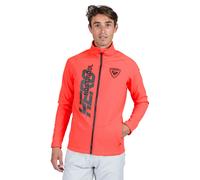 Felpa Rossignol da Uomo Con zip Integrale Hero Classique Clim Rosso Neon : L