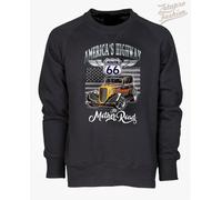 FELPA ROUTE 66 MOTHER ROAD CUSTOM CHOPPER STAMPA AMERICAN HIGHWAY CLASSIC AUTO