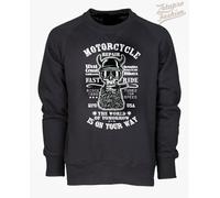 FELPA ROUTE 66BIKER CUSTOM CHOPPER HARLEY STAMPA TESCHIO MOTORCYCLE REPAIR