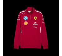 Felpa con zip corta Team Scuderia Ferrari HP 2025 da uomo XXL