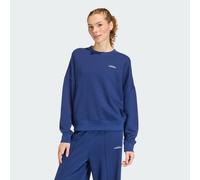 adidas Femme Seasonal Essentials Colorpop Sweatshirt with Embroidered Graphic, Dark Blue/White, S