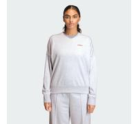 Felpa Seasonal Essentials Colorpop con grafica ricamata Light Grey Heather / Active Maroon 2XL