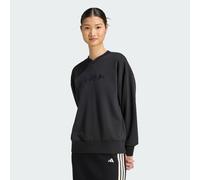 Adidas Felpa Seasonal Essentials Satin V-Neck da donna Black